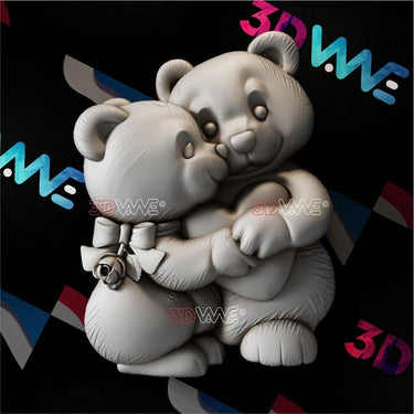 ENAMORED TEDDY BEARS 3d stl 3DWave.us